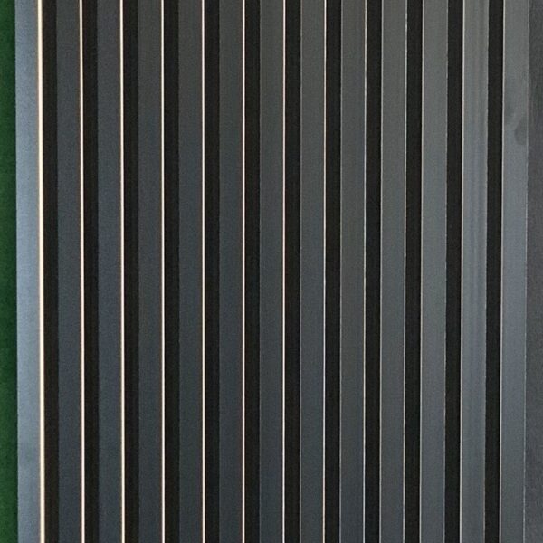Panneau Acoustique Bois - Lames noires sur fond noir - 60x280