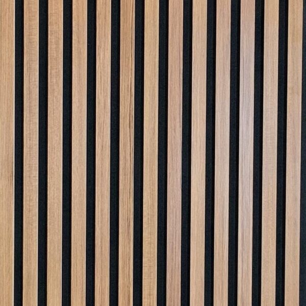 Panneau acoustique en Bois Naturel & Fond Noir - 60x280
