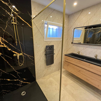 Panneaux en PVC effet marbre Exemple d'application