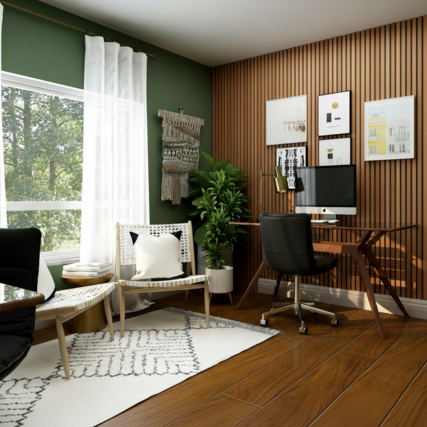 Panneau accoustique en bois - effet home