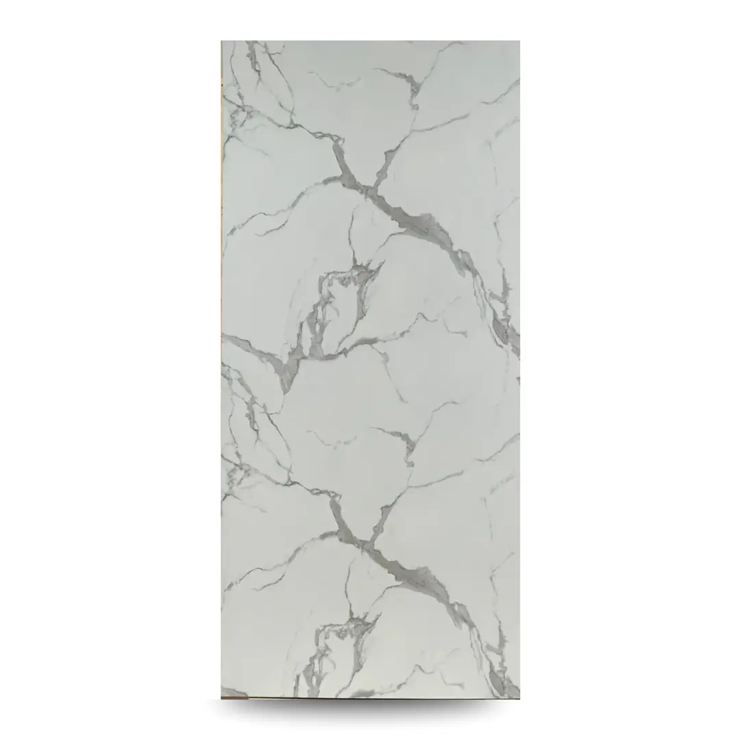 Panneau PVC marbre blanc Calacatta brillant 280×122
