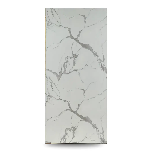 Panneau PVC marbre blanc Calacatta brillant 280×122