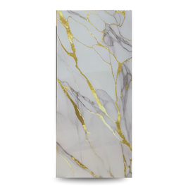 Panneau PVC marbre blanc kintsugi or 280×122