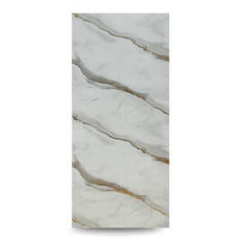 Panneau PVC marbre blanc vagues 280×122