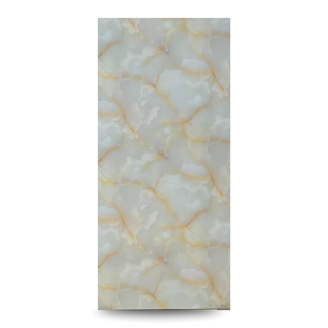 Panneau PVC onyx beige-gris brillant 280×122