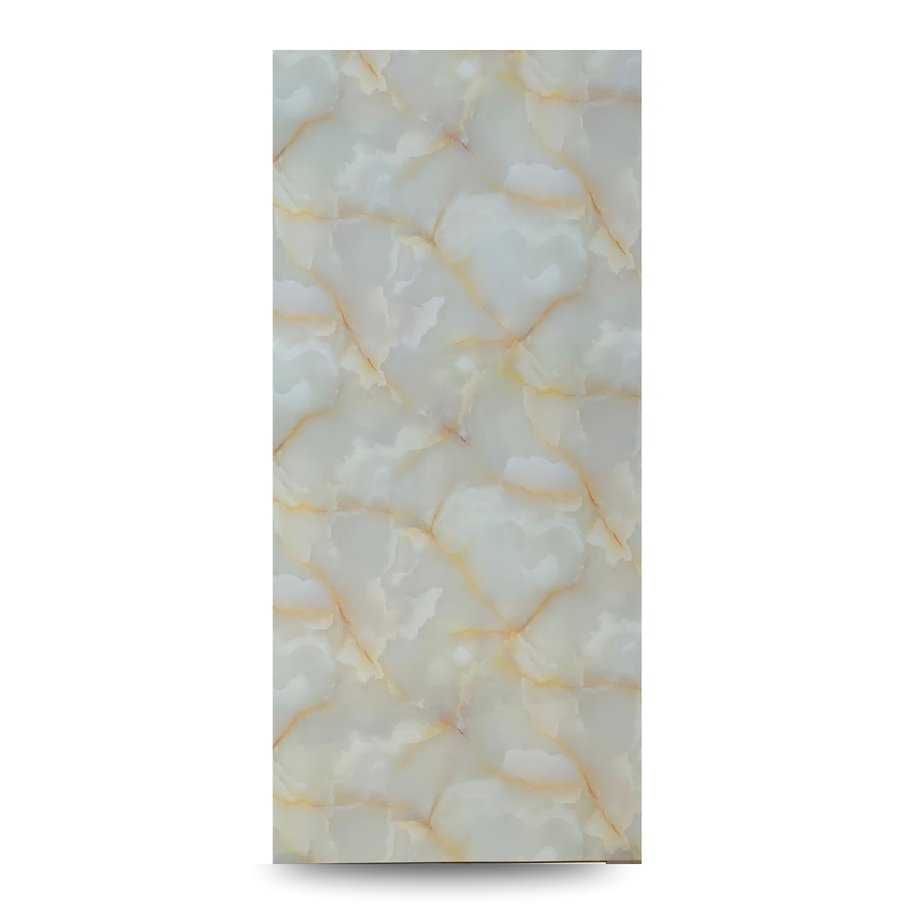 Panneau PVC onyx beige-gris brillant 280×122