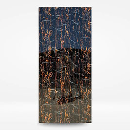 Panneau PVC marbre noir veines cuivrées 280×122