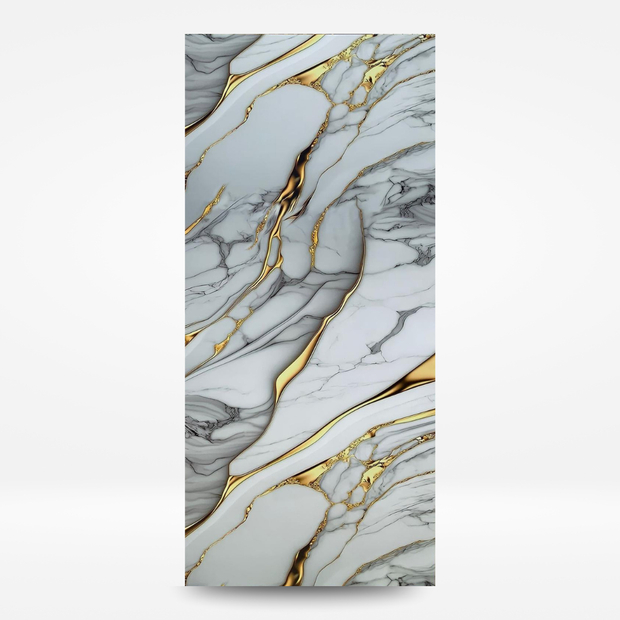 Panneau PVC marbre blanc or artistique 280×122