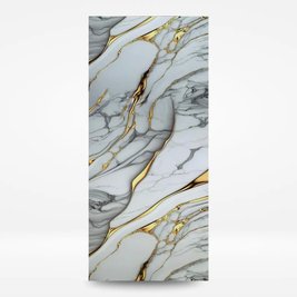 Panneau PVC marbre blanc veines or 280×122