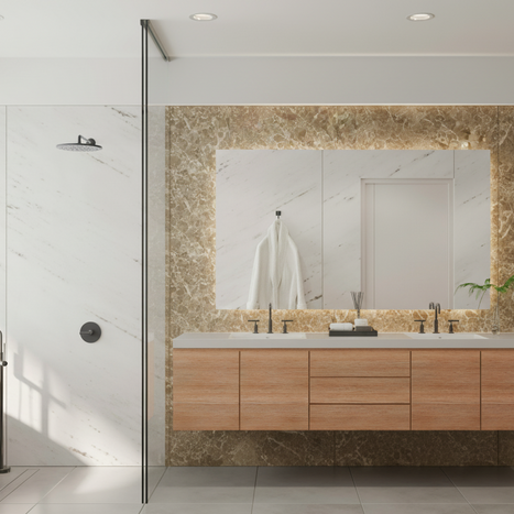 Panneau PVC marbre beige moucheté – brillant