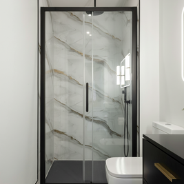 Panneau PVC marbre blanc vagues douces – brillant