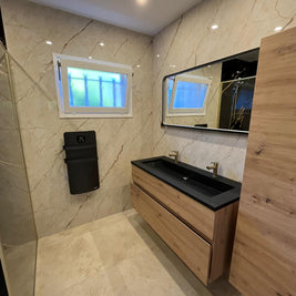 Panneau PVC marbre beige classique – brillant