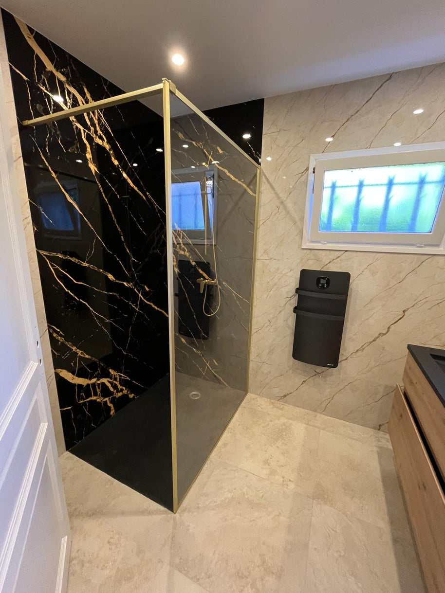 Panneau PVC marbre beige classique – brillant