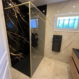 Panneau PVC marbre beige classique – brillant